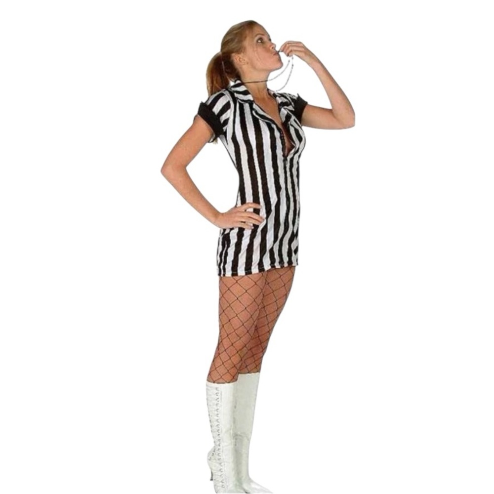 Womens Referee Costume - Black and White NWT
